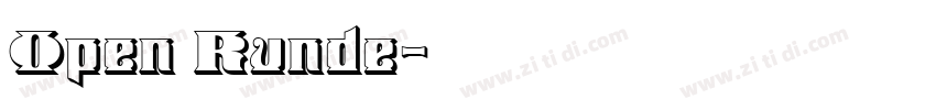 Open Runde字体转换